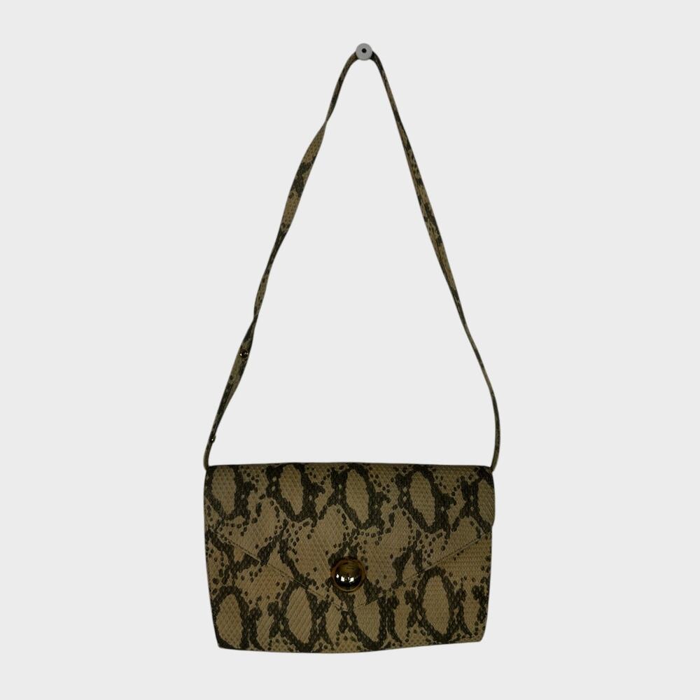 Timothy Hitsman Vintage Made in Spain Snakeskin Pattern Envelope Clutch - Picture 3 of 9